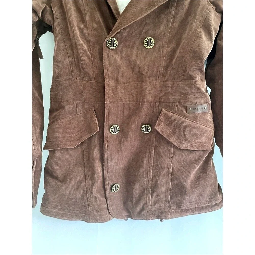 Burton DRYRIDE Jacket Snowboarding Ski Coat Brown Corduroy Women's Size S - Picture 7 of 14